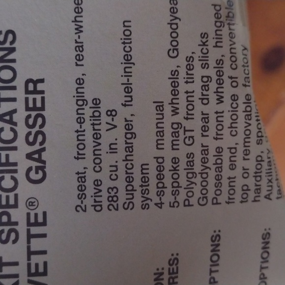 Corvette Gasser Model Kit - Pink NWT - Picture 3 of 7